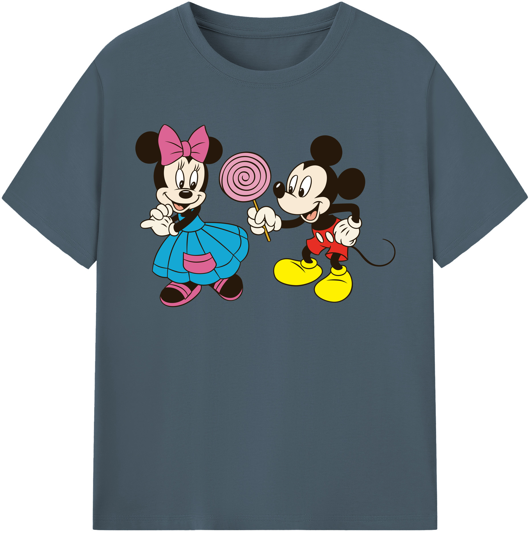 （画像用） ミッキーマウス Mickey Mouse 綿100％半袖Tシャツ（フロントプリント）